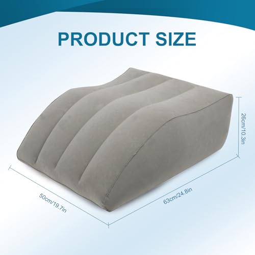 Inflatable Leg Elevation Wedge Pillow - Portable Support for Sleeping & Recovery