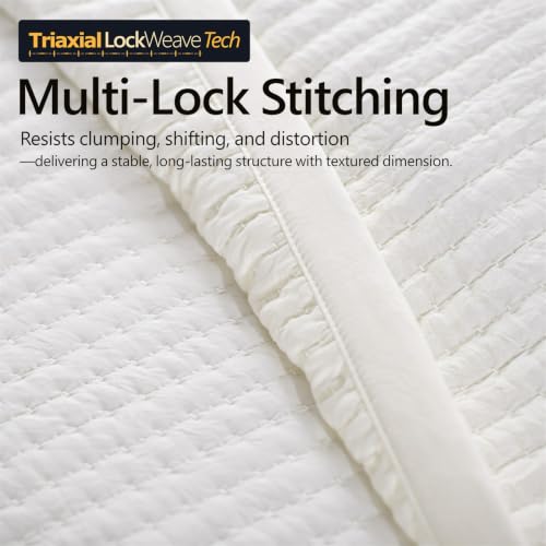 Oversized King Quilt Set (112" x 106") - Soft Lightweight Bedspread & Shams