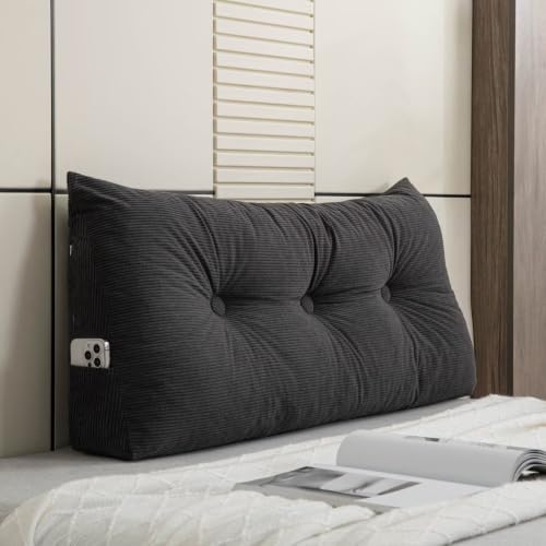 Large Triangular Bolster Headboard Pillow for Bed & Sofa