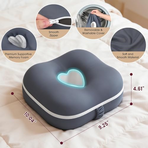 Memory Foam Knee Pillow for Side Sleepers with Adjustable Strap