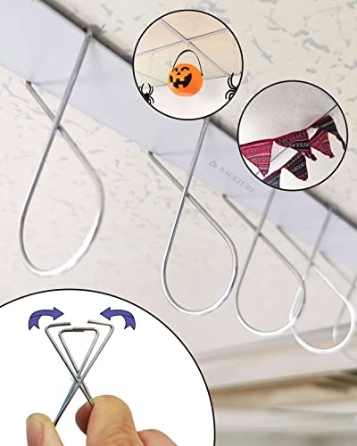 Heavy Duty Drop Ceiling Hook Clips - 100 Pack for Signs and Decorations