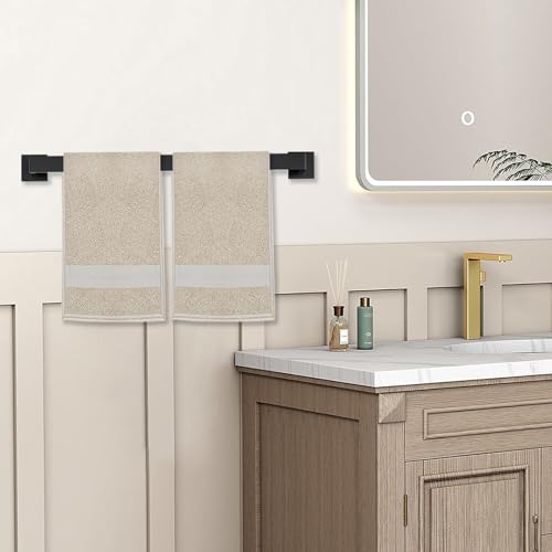 JOPOFI 5-Piece Matte Black Bathroom Hardware Set with 23.6-Inch Towel Bar