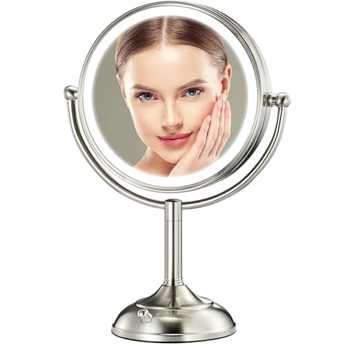 Professional 8.5" Large Lighted Makeup Mirror with Brighter Lights,