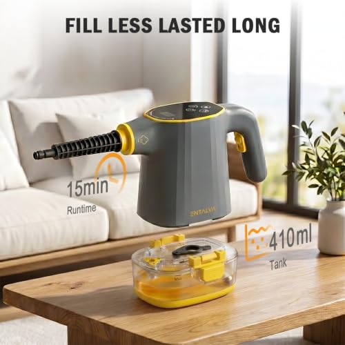 Handheld Steam Cleaner with LED Display, 15-Piece Multi-Surface Cleaning Set