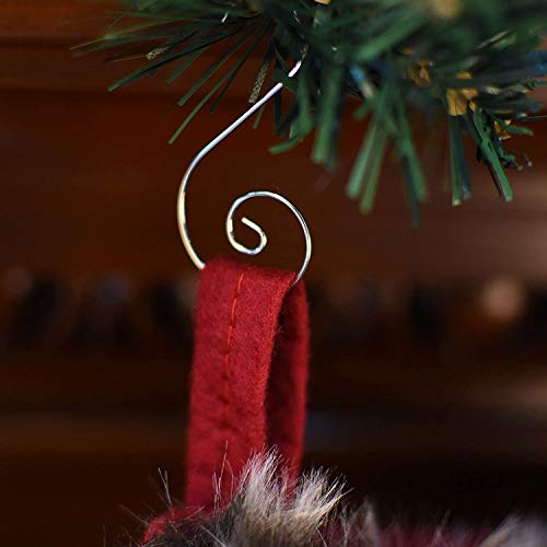 Metal Christmas Ornament Hooks - 45mm S-Shaped Hangers (100 Pack)