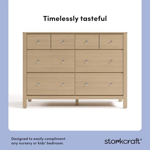 6-Drawer Nursery Dresser, Modern Wood Bedroom Storage with Safety Interlock