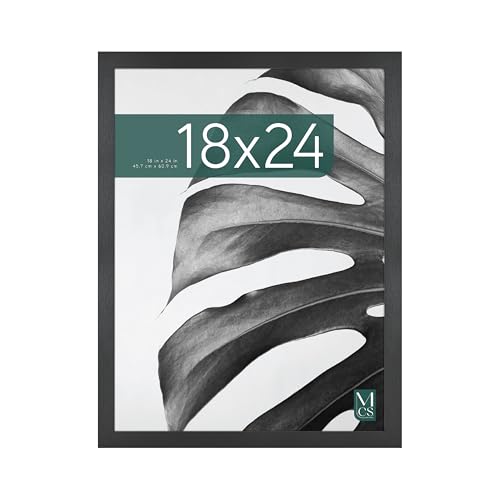 MCS Studio Gallery 18x24 Picture Frame Black Woodgrain Poster Frame