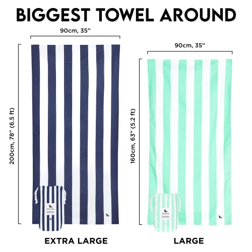 Dock & Bay Quick Dry Sand Free Beach Towel - Recycled Microfiber, Large