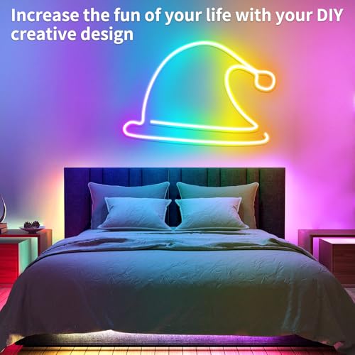 segrass 32.8FT RGB Neon Rope Light with App & Remote - Waterproof Outdoor LED Strip for Bedroom & Gaming Setup