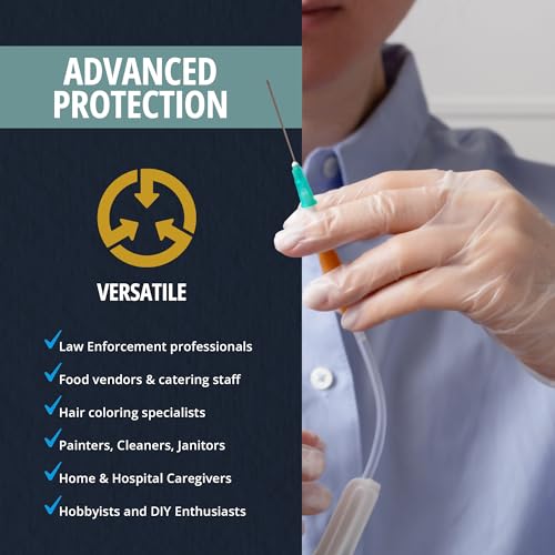 Vinyl Medical Exam Gloves - Powder & Latex Free, Medium (100 Count)