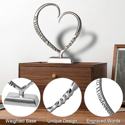 10th Wedding Anniversary Heart Keepsake - Hand Forged Tin Aluminum Decor