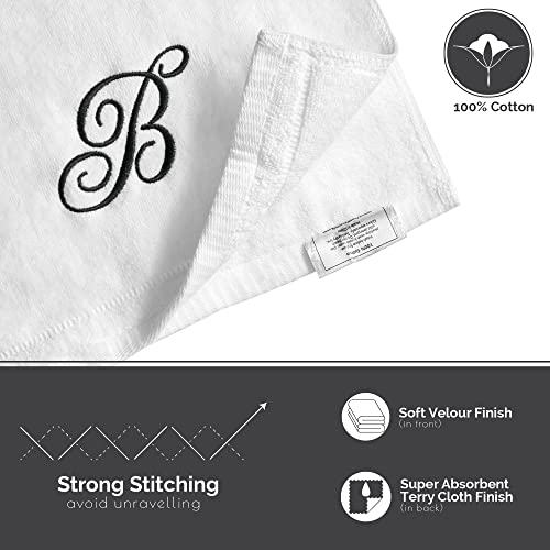 Personalized Initial Fingertip Towels - 11x18 Monogrammed Cotton Set of 2
