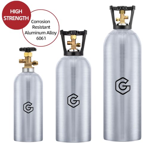 20lb Aluminum CO2 Tank with CGA320 Valve - DOT Approved Gas Cylinder