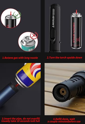 MEIRUBY Gray Lightsaber Torch Lighter Windproof Flame Gift for Men Dad