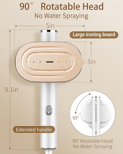 2-in-1 Handheld Garment Steamer and Steam Iron, 1200W Portable Travel Iron