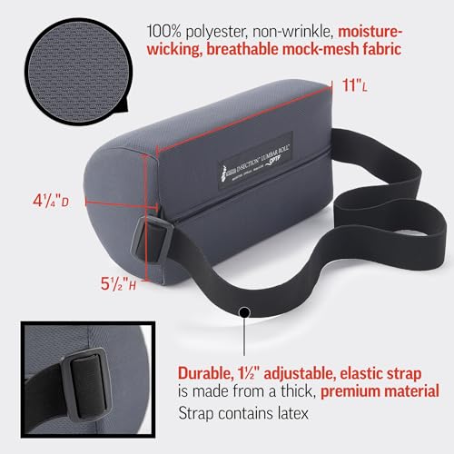 D-Section Lumbar Roll Pillow – Large Firm Support for Back Pain