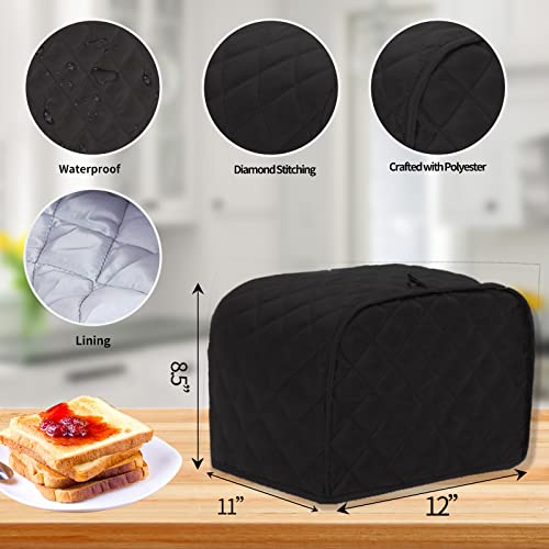 Quilted 4-Slice Toaster Cover - Dust-Proof Polyester Appliance Protector