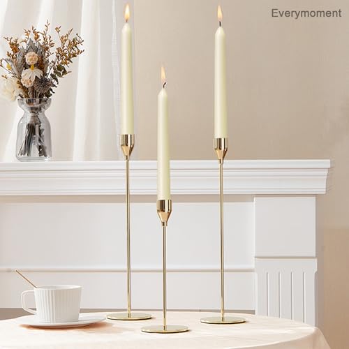 10 Inch Ivory Taper Candles (4 Pack) - Dripless & Smokeless Candlesticks