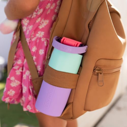 Insulated Water Bottle with Silicone Straw 18oz Leakproof