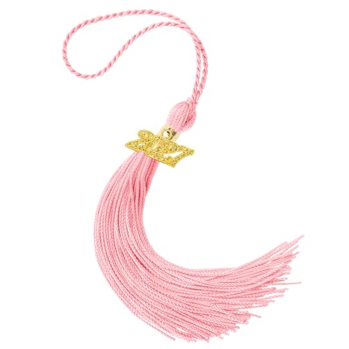2027 Pink Graduation Tassel with Gold Year Charm for Cap Decoration