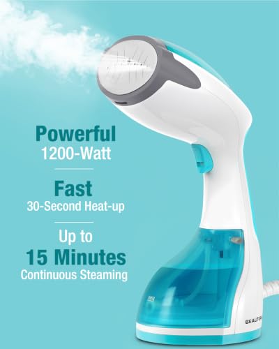 BEAUTURAL Handheld Garment Steamer for Clothes Wrinkle Remover, 1200W