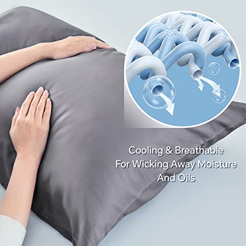 BEDELITE Cooling Bamboo Body Pillowcase - 20"x54" Soft Grey Cover