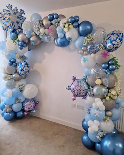 Frozen Balloon Garland Arch Kit - 178Pcs Winter Wonderland Party Decorations