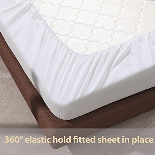 Egyptian Cotton Full Fitted Sheet, 600 Thread Count, 16-Inch Deep Pocket