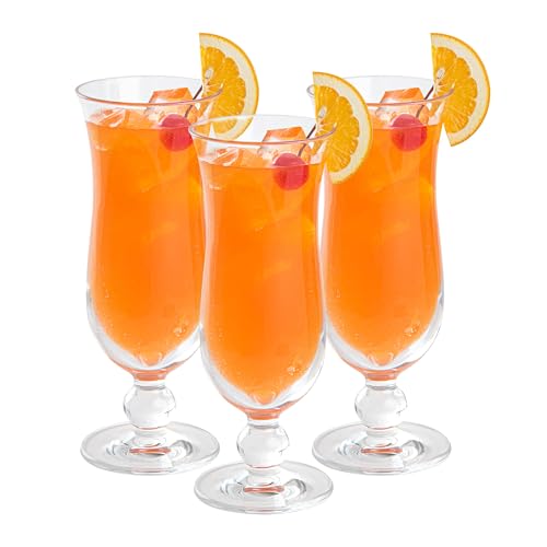 Restaurantware Hurricane Plastic Glasses 6 Pack, 11oz Shatterproof Tumblers