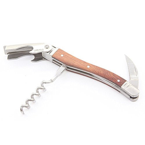 Franmara Laguiole Waiter's Corkscrew with Rosewood Handle - Professional Wine Opener