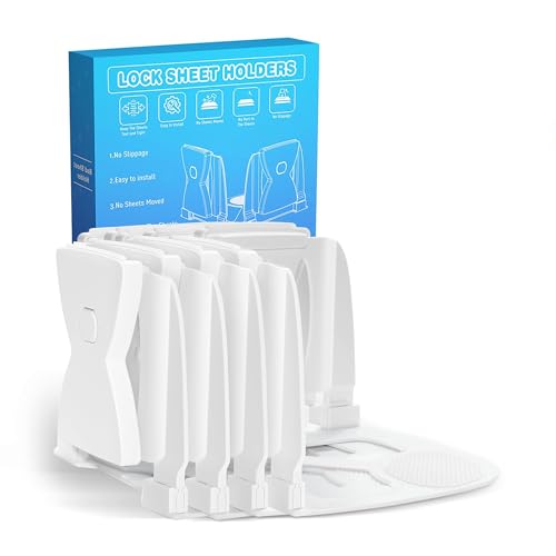 Fitted Sheet Holders Set - 4 Heavy Duty Clips for All Mattress Sizes