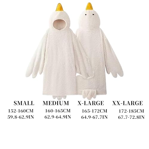 Funny Duck Onesie Pajamas for Kids and Adults with Hood and Slippers