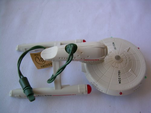 Hallmark Star Trek Enterprise Saucer Lights Ornament – 25th Anniversary blinking lights