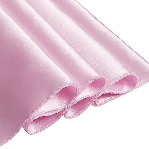 Pink Satin Chair Sashes Bows - 10 Pcs, 6 x 108 Inch for Events