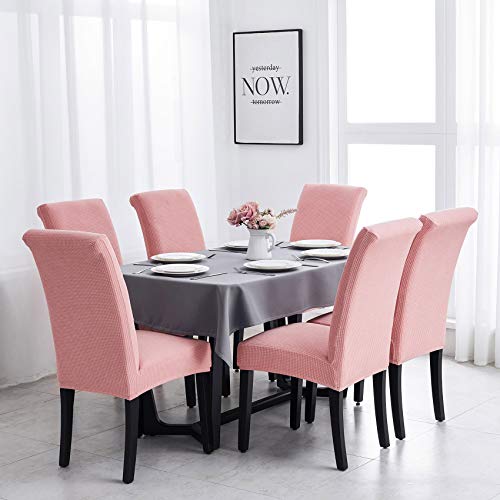 Stretch Dining Chair Covers Set of 4 - Washable Slipcovers for Home