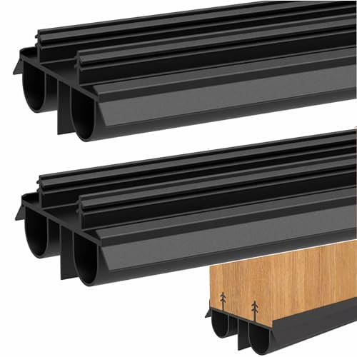 36-Inch Kerf Door Sweep [2 Pack] – Dual Air Tube & Vinyl Fin Weather Stripping