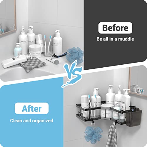 Corner Shower Caddy 2 Pack Adhesive Stainless Steel Shelves