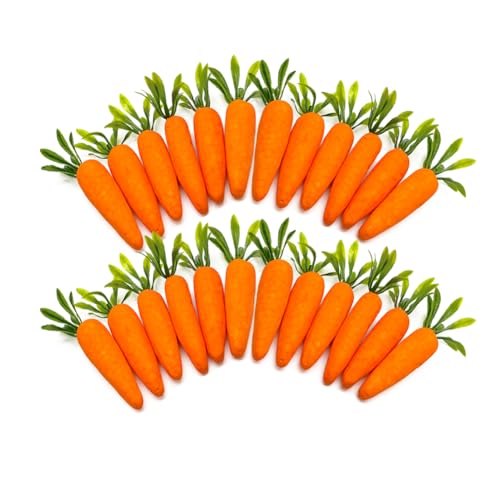 24pcs Artificial Mini Carrots, Realistic Fake Vegetables for DIY Crafts