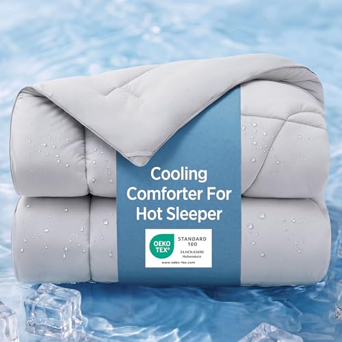 Bedsure King Cooling Comforter - Breathable Summer Blanket for Hot Sleepers