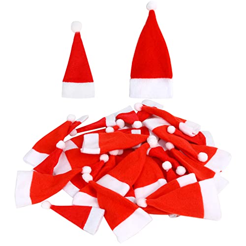 FOIMAS 36 Pack Mini Santa Hats for Wine Bottles & Party Decor