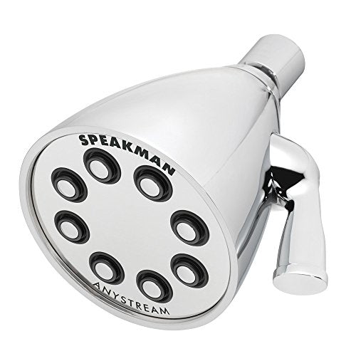 Solid Brass Adjustable High Pressure Shower Head, Polished Chrome