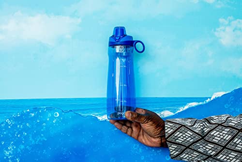 32 oz Plastic Water Bottle with Chug Lid, BPA-Free Blue