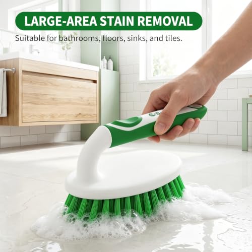 Heavy Duty Scrub Brush Set - 4 Piece Shower & Tile Cleaning Brushes