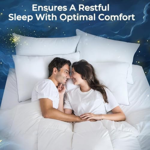 Sasttie Queen Size Bed Pillows Set of 2 - Down Alternative Hotel Quality