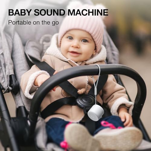 Mini Portable White Noise Machine with 15 Soothing Sounds & Sleep Timer