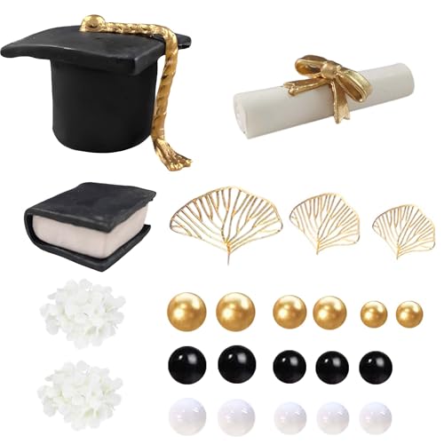24pcs Graduation Cake Topper Set Class of 2026 Party Decorations