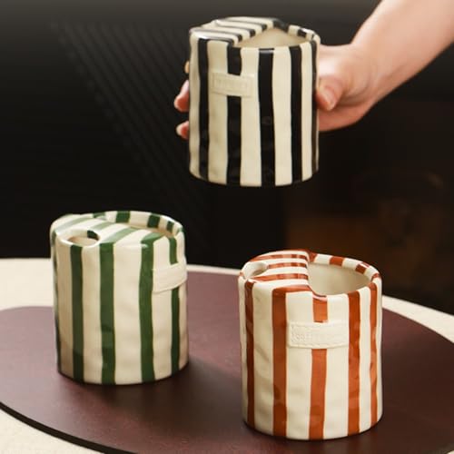 JMCRATE Green 10oz Ceramic Coffee Mug with Divided Design and 'Coffee Time' Embossed