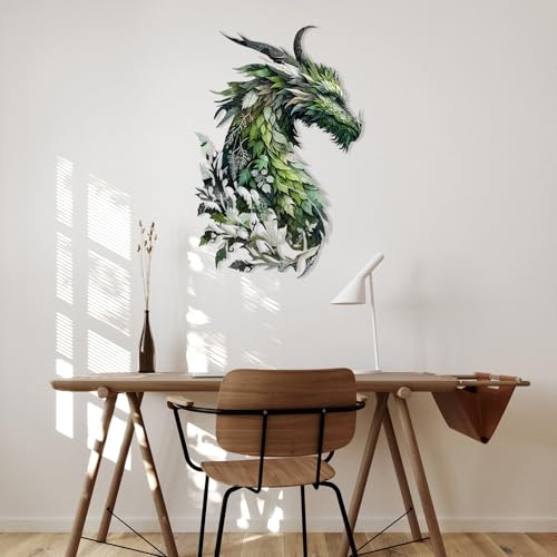 Dragon Metal Wall Art, Medieval Fantasy Wall Sculpture for Home Decor