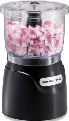 3-Cup Electric Mini Food Processor & Vegetable Chopper, 350W - Black