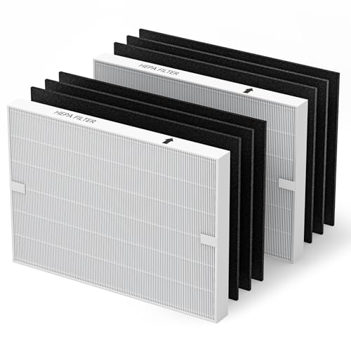 Air Purifier Replacement Filter Set 2 HEPA and 6 Carbon Filters